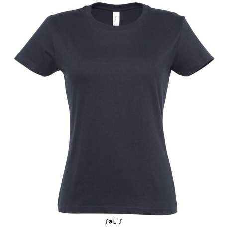 Dámske tričko (SOLS IMPERIAL WOMAN ROUND COLLAR T-SHIRT) > modrá (navy) > S