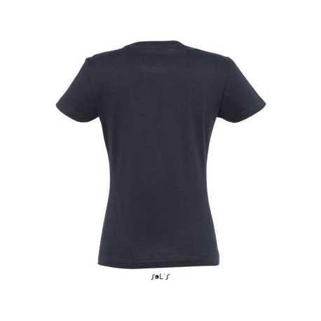 Dámske tričko (SOLS IMPERIAL WOMAN ROUND COLLAR T-SHIRT) > modrá (navy) > S