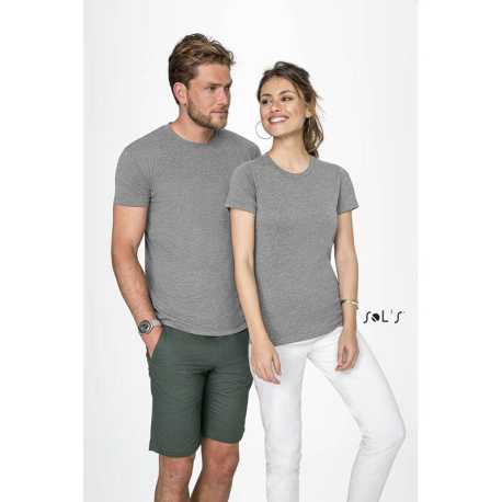 Dámske tričko (SOLS IMPERIAL WOMAN ROUND COLLAR T-SHIRT) > šedá (melange) > S