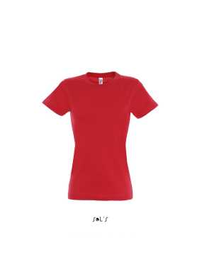 Dámske tričko (SOLS IMPERIAL WOMAN ROUND COLLAR T-SHIRT) > červená > 3XL