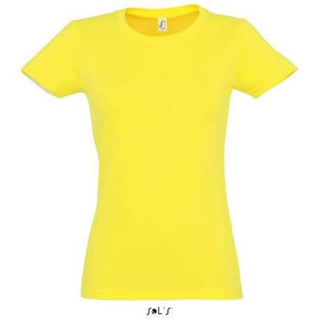 Dámske tričko (SOLS IMPERIAL WOMAN ROUND COLLAR T-SHIRT) > žltá (lemon) > S