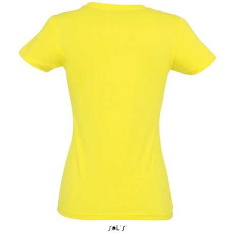 Dámske tričko (SOLS IMPERIAL WOMAN ROUND COLLAR T-SHIRT) > žltá (lemon) > S