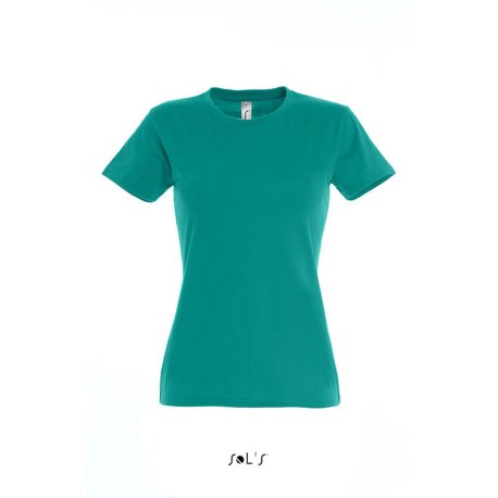 Dámske tričko (SOLS IMPERIAL WOMAN ROUND COLLAR T-SHIRT) > zelená (emelard) > 2XL