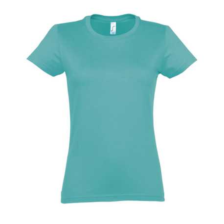 Dámske tričko (SOLS IMPERIAL WOMAN ROUND COLLAR T-SHIRT) > modrá (carribean) > M