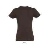 Dámske tričko (SOLS IMPERIAL WOMAN ROUND COLLAR T-SHIRT) > hnedá (chocolate) > XL