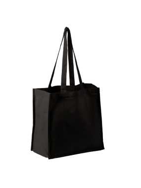 Nákupná taška z bavlny > čierna