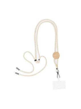 Lanyard s držiakom na mobilný telefón, kruh > prírodná > A