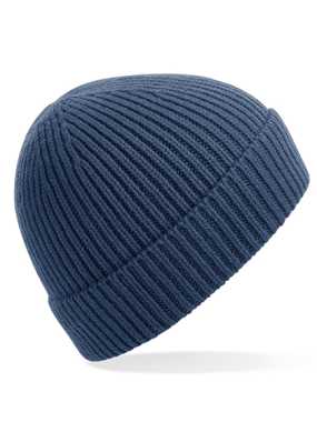 Unisex čiapka (Beechfield Engineered Knit Ribbed Beanie) > modrá (steel)