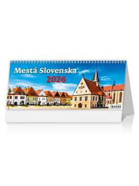 Stolový kalendár (Mestá Slovenska 2026) - 32,1 x 16,9 cm