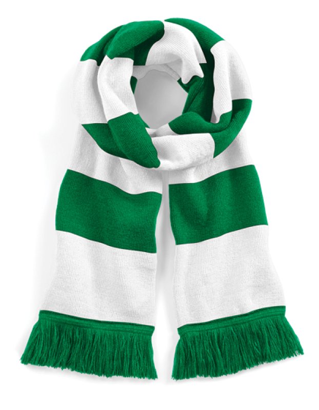 Unisex šál (Beechfield Stadium Scarf) > zelená (kelly) / biela