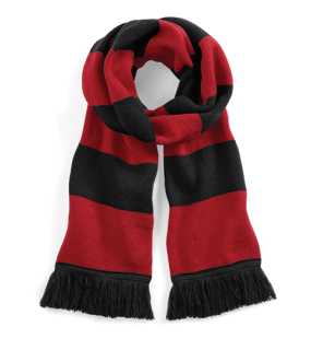 Unisex šál (Beechfield Stadium Scarf) > čierna / červená (classic)