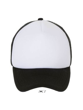 5 panelová šiltovka(SOL'S BUBBLE 5-PANEL MESH CAP) > biela / čierna