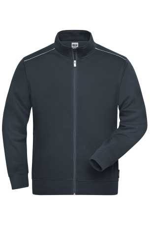 Pánska mikina (DAIBER Mens Workwear Sweat-Jacket SOLID) > šedá (carbon) > XS