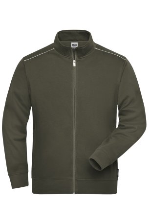 Pánska mikina (DAIBER Mens Workwear Sweat-Jacket SOLID) > zelená (olive) > 2XL
