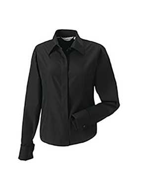 Dámska košeľa(Long Sleeve Tencel® Corporate RUSSELL) > čierna > S