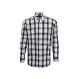 Pánska košeľa (PREMIER "GINMILL" CHECK - MENS COTTON LONG SLEEVE SHIRT)>čierna / biela>XL