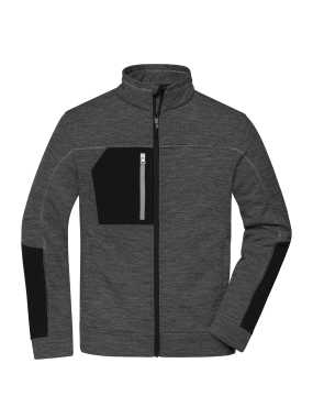 Pánska bunda (JN Mens Structure Fleece Jacket) > čierna (melange)/čierna/strieborná > M