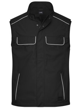 Pánska vesta (JN Workwear Softshell Light Vest SOLID) > čierna > L