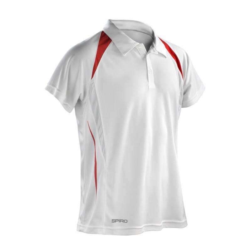 Pánska polokošeľa (SPIRO MENS TEAM SPIRIT POLO SHIRT) > biela / červená > S