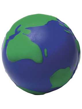 Antistresová hračka v tvare zemegule > modrá