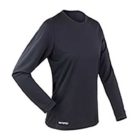 Dámske tričko (SPIRO LADIES QUICK-DRY LONG SLEEVE T-SHIRT) > čierna > XS
