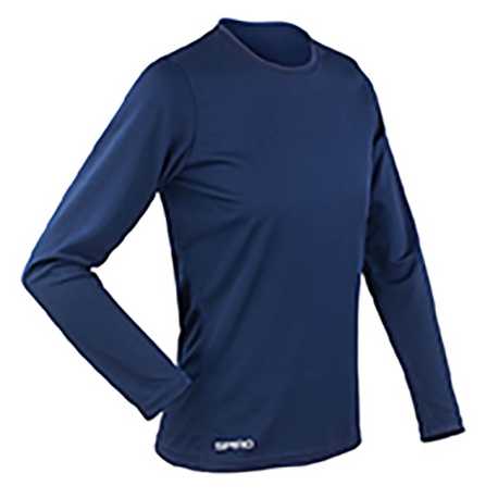 Dámske tričko (SPIRO LADIES QUICK-DRY LONG SLEEVE T-SHIRT) > modrá (navy) > S