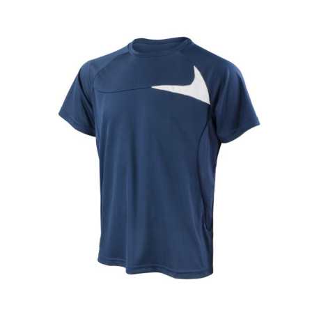 Pánske tričko (SPIRO MENS DASH TRAINING SHIRT) > modrá (navy) / biela > XL