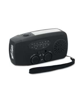 Prenosné rádio s LED svetlom > čierna