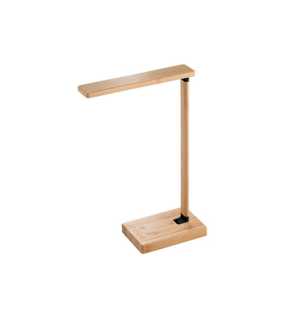 Bambusová stolová lampa s bezdrôtovým nabíjaním 10W > prírodná