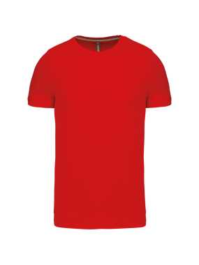 Pánske tričko (KARIBAN MENS SHORT SLEEVE ROUND NECK T-SHIRT) > červená > 4XL