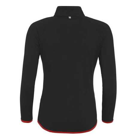 Dámska mikina (Just Cool WOMEN'S COOL 1/2 ZIP SWEAT) > čierna (jet) / červená (fire) > XL