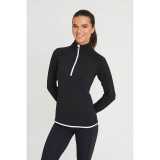 Dámska mikina (Just Cool WOMEN'S COOL 1/2 ZIP SWEAT) > čierna (jet) / biela (arctic) > XS