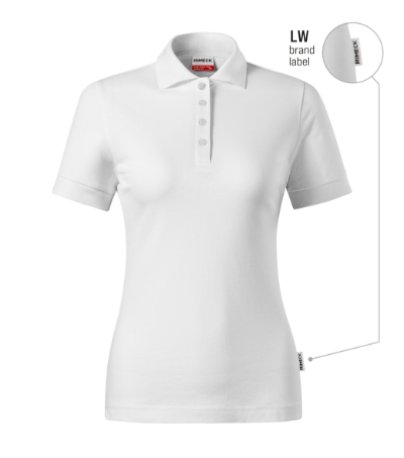 Dámska polokošeľa (RIMECK Resist Heavy Polo) > biela (BL) > XS