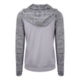 Pánska mikina (Just Cool MEN'S COOL CONTRAST ZOODIE) > šedá / šedá (melange) > L