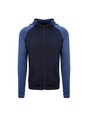 Pánska mikina (Just Cool MEN'S COOL CONTRAST ZOODIE)>modrá (navy)/modrá (navy melange)>2XL