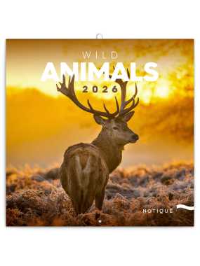Nástenný kalendár (Divoké zvieratá 2026) - 30 x 30 x 1 cm