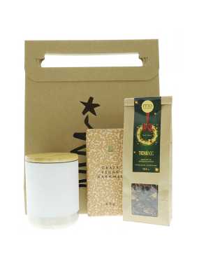 Vianočná darčeková taška Čokoáda a ovocná zmes na čaj