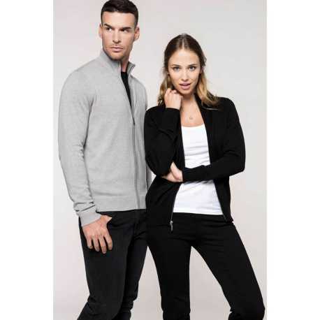 Dámsky sveter (KARIBAN LADEIES ZIP CARDIGAN) > čierna > XL