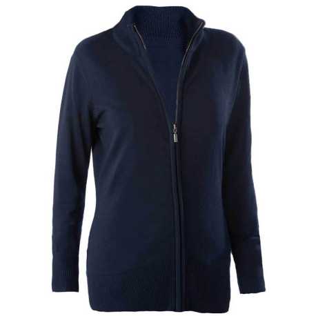 Dámsky sveter (KARIBAN LADEIES ZIP CARDIGAN) > modrá (navy) > 2XL