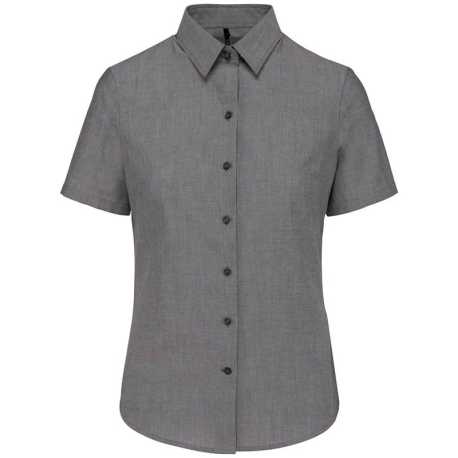 Dámska košeľa (KARIBAN LADIES SHORT SLEEVE SHIRT) > strieborná (oxford) > XS