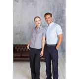 Dámska košeľa (KARIBAN LADIES SHORT SLEEVE SHIRT) > strieborná (oxford) > XS