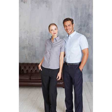 Dámska košeľa (KARIBAN LADIES SHORT SLEEVE SHIRT) > strieborná (oxford) > XS