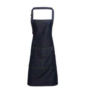 Zástera (Premier"JEANS STITCH DENIM BIB APRON") > modrá (indigo denim)