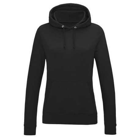 Dámska mikina (Just Hoods WOMEN'S COLLEGE HOODIE) > čierna (jet) > XS