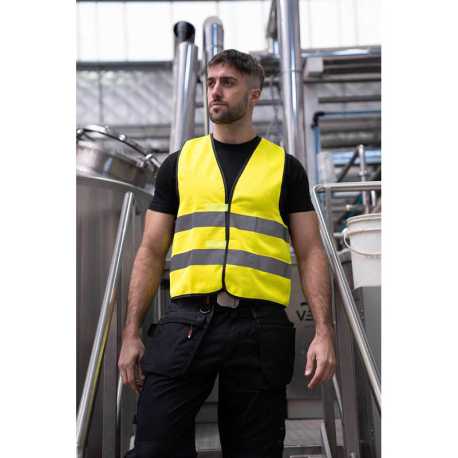 Unisex vesta (Korntex SAFETY VEST "WOLFSBURG" - BLACK HEM) > oranžová > 2XL
