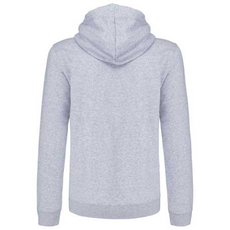 Unisex mikina(KARIBAN CONTRAST HOODED FULL ZIP SWEATSHIRT)>šedá(oxford) / modrá(navy)>2XL