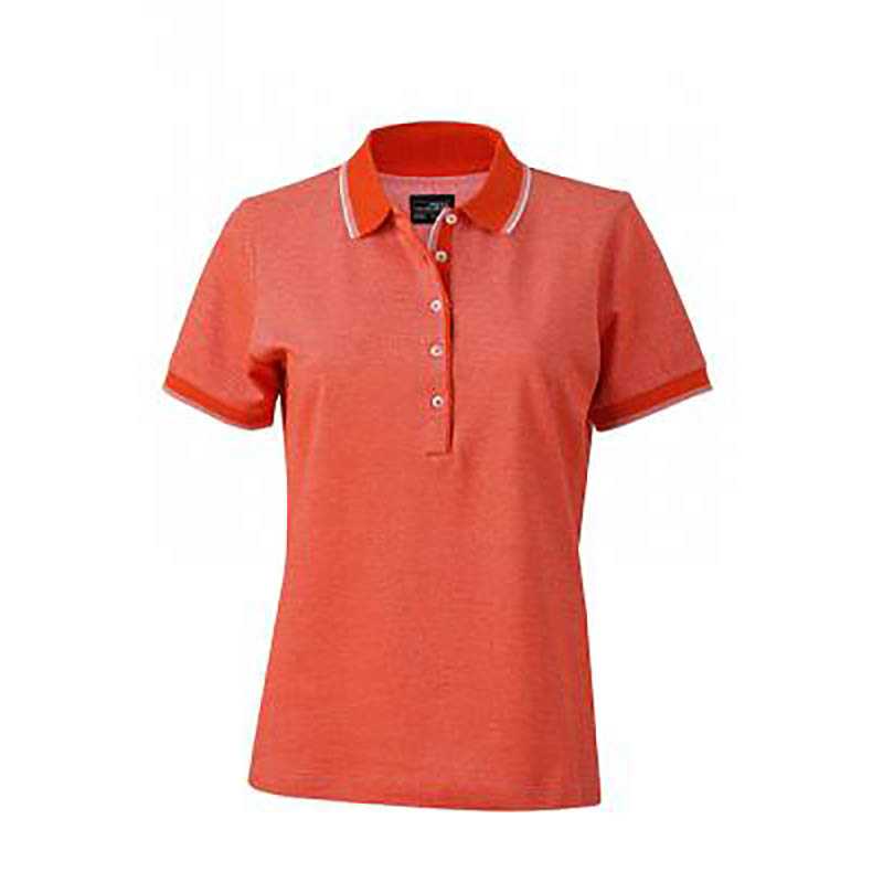 Dámska polokošeľa(J&N LADIES' POLO) > červená (grenadine) / biela > S