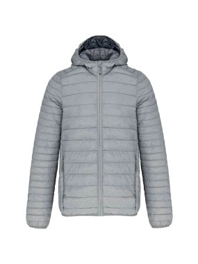 Pánska bunda (Kariban"MEN'S LIGHTWEIGHT HOODED DOWN JACKET")>strieborná (marl)>XL