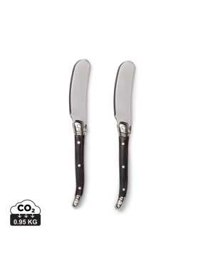 Sada nožov na maslo 2ks VINGA Gigaro > strieborná