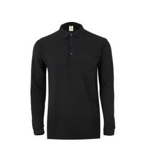 Pánska polokošeľa (MUKUA LONG-SLEEVE POLO 210) > čierna > 3XL